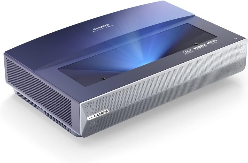 A6 Ultra Short Throw Projector, Triple Laser Projector 2200 ANSI Lumen, 4K UHD Laser TV with Android TV, HDR10 120 Projection, 107% BT.2020, UST Projector for Home Theater