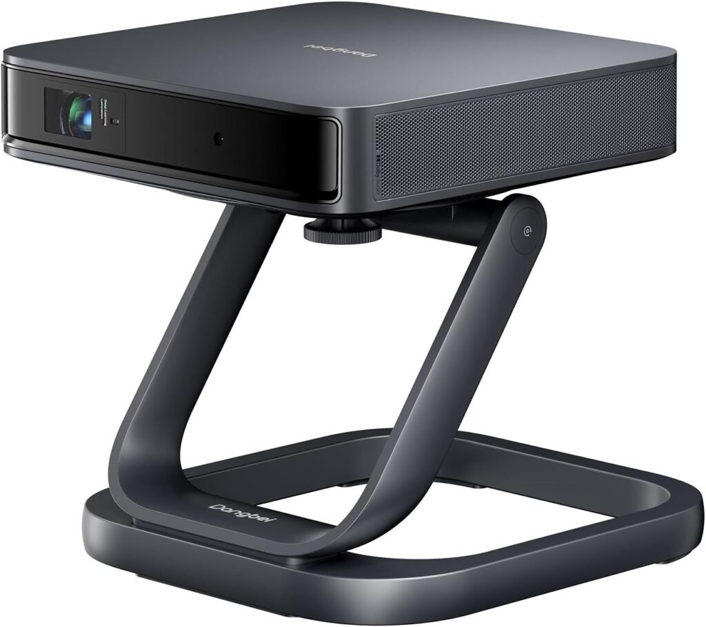 Dangbei Atom Laser Projector with Stand, 1200 ISO Lumens, 180 Screen, 1080P Projector with Wifi and Bluetooth, HDR10, HLG, Built-In Speakers Chromecast, Autofocus, Auto Keystone Correction