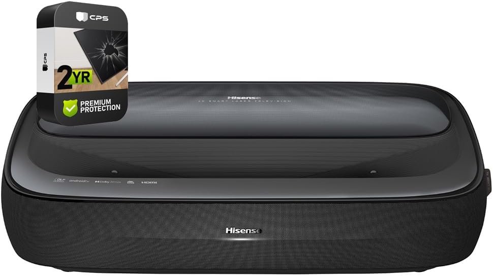Hisense 120L9G-CINE120A 120L9G 4K UHD Laser TV, UST Ultra Short Throw Projector Only (Renewed) Bundle with 2 YR CPS Enhanced Protection Pack