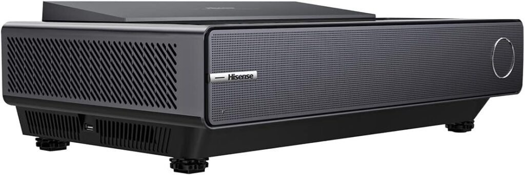 Hisense PL1 Ultra Short Throw Home Theater Smart Projector, 80-120, 4K UHD, Dolby Vision  Atmos, HDR10, Google TV, Netflix, 2200 ANSI Lumens