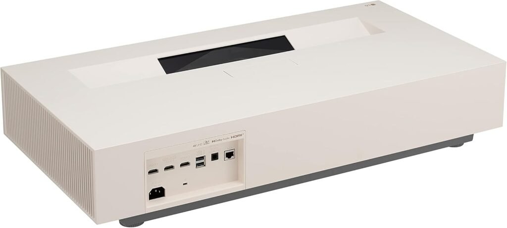 LG HU915QE Ultra Short Throw 4K UHD (3840 x 2160) 3Ch Laser Smart Home Theater CineBeam Projector with Up to 3700 ANSI Lumens, and webOS 6.0 Video, Netflix and Apple TV+