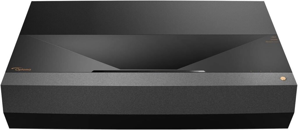 Optoma CinemaX P1 4K UHD Laser TV Home Theater Projector | Bright 3000 Lumens | Ultra Short Throw | Integrated NuForce Soundbar | Stream Netflix and Prime Video | Works with Alexa and Google Assistant