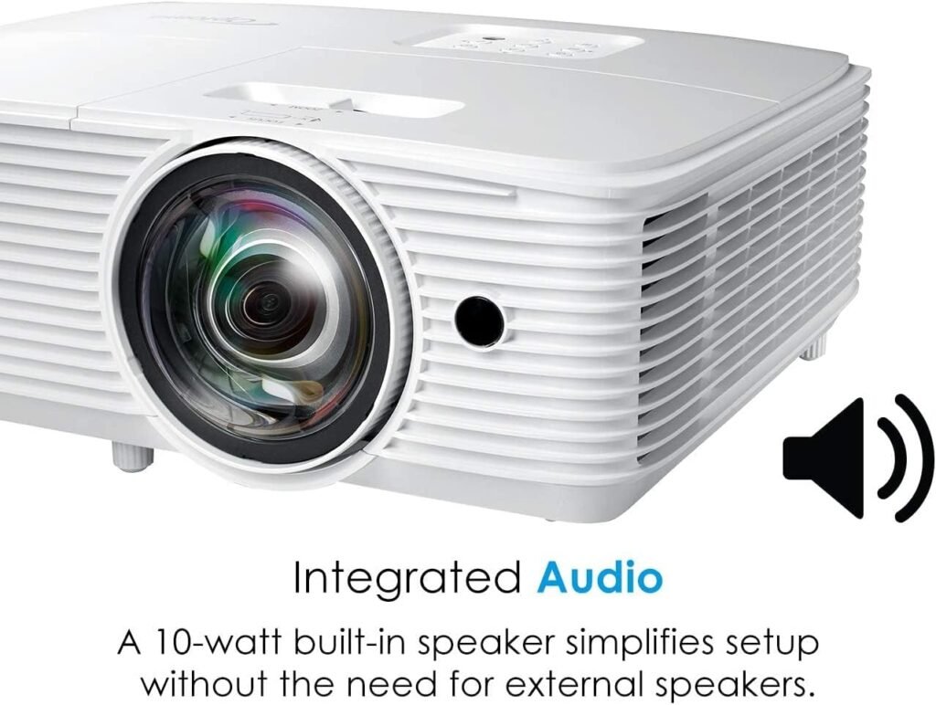 Optoma GT2000HDR Compact Short Throw Laser Home Theater and Gaming Projector, 1080p HD with 4K HDR Input, Bright 3,500 Lumens