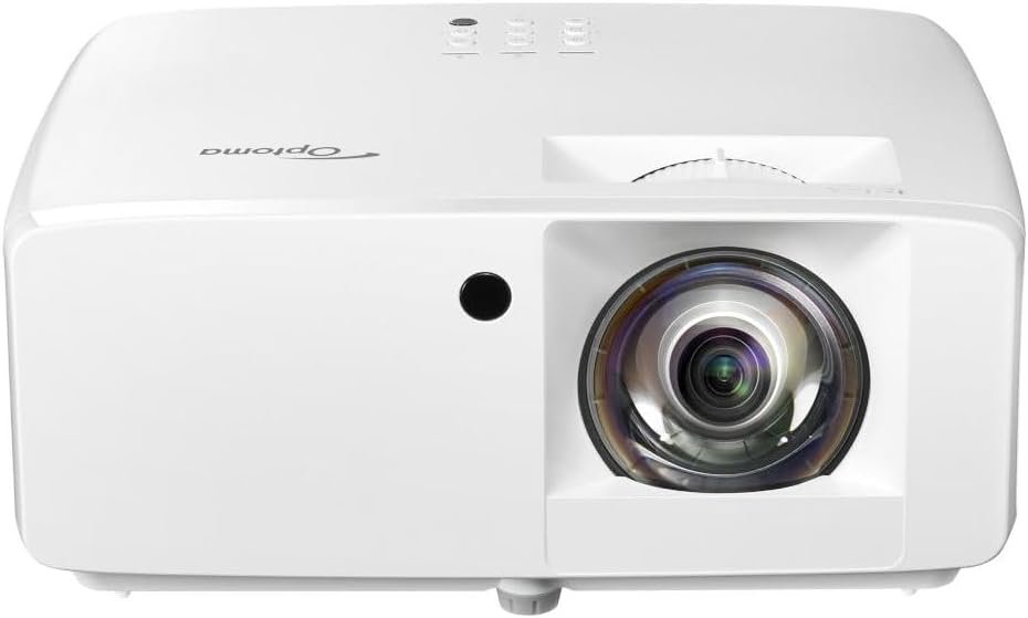 Optoma GT2000HDR Compact Short Throw Laser Home Theater and Gaming Projector, 1080p HD with 4K HDR Input, Bright 3,500 Lumens
