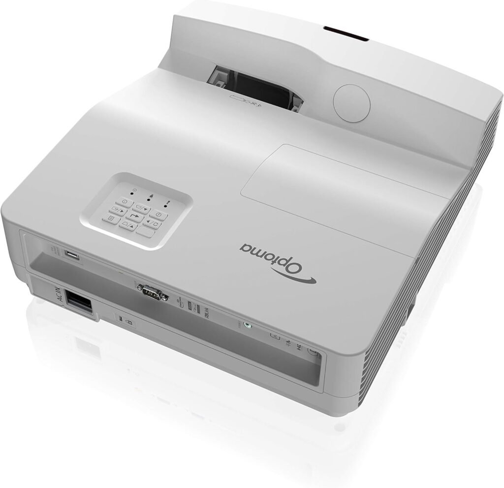 Optoma GT3500HDR Projector with Enhanced Gaming Mode 8ms Input Lag - Ultra Short Throw, 1080p Full HD, 4K HDR Input, 3800 Lumens Brightness, DuraCore Laser, Built-in Speaker, IP6X Dust Resistant