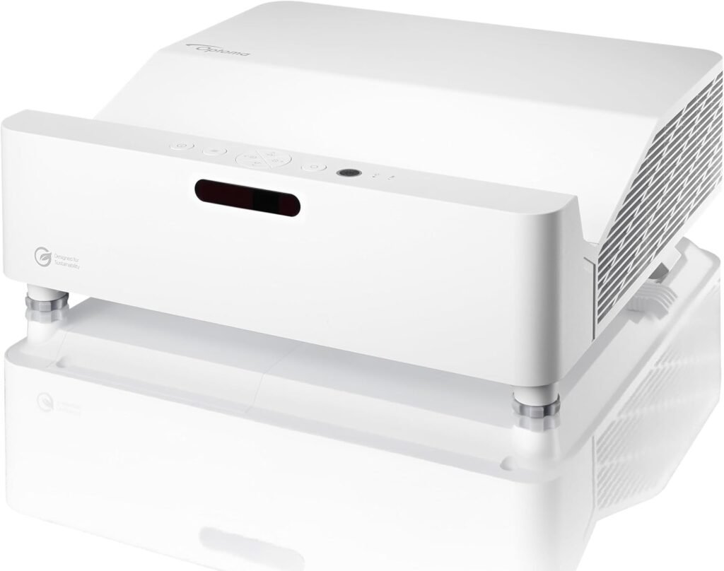 Optoma GT3500HDR Projector with Enhanced Gaming Mode 8ms Input Lag - Ultra Short Throw, 1080p Full HD, 4K HDR Input, 3800 Lumens Brightness, DuraCore Laser, Built-in Speaker, IP6X Dust Resistant