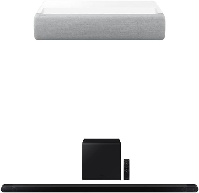 SAMSUNG 120 The Premiere Ultra Short Throw 4K UHD Smart Single Laser Projector for Home Theater, HDR, 2.2Ch Surround Sound System w/ Alexa Built-In (SP-LSP7TFAXZA, Latest Model)