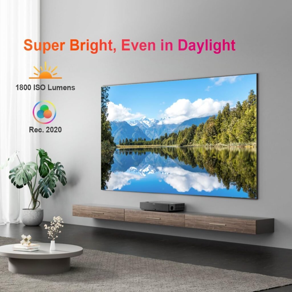 Theater Ultra Short Throw 4K Laser Projector | Triple Laser Projector with Dolby Vision  Built-In Speakers | The Top UST Projector at ProjectorCentrals 2022  2023 Laser TV Showdown