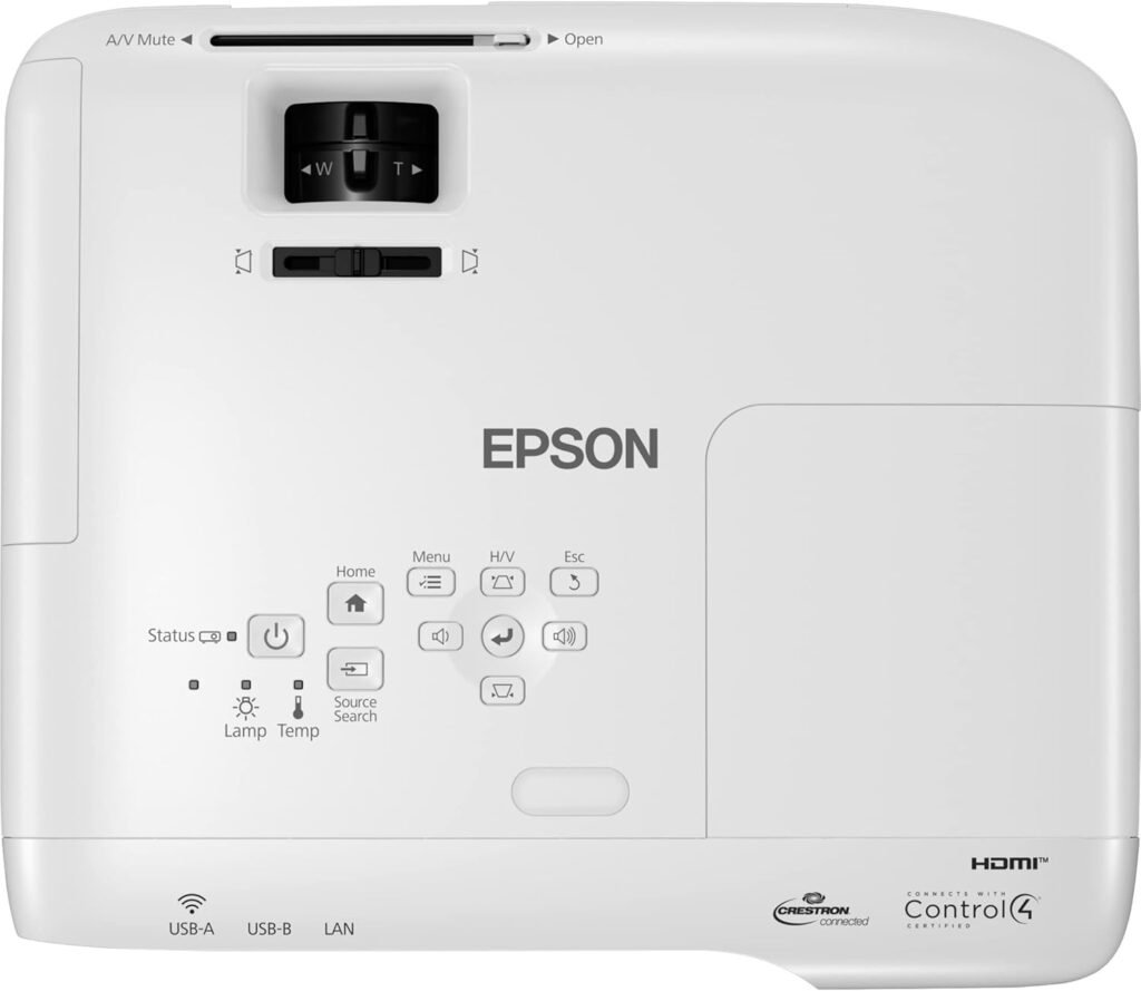 Epson, EPSV11HA03020, PowerLite 118 3LCD XGA Classroom Projector with Dual HDMI, 1 Each , 3.6x11.6x10.2