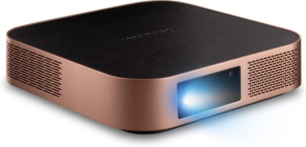 ViewSonic M1+ Portable LED Projector with Auto Keystone, Dual Harman Kardon Bluetooth Speakers and HDMI, USB C, Stream Netflix with Dongle (M1PLUS)